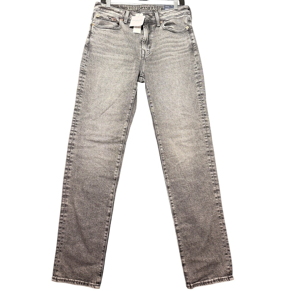 American Eagle Slim Straight Mens 30x34 Gray EasyFlex Jeans 7478 022